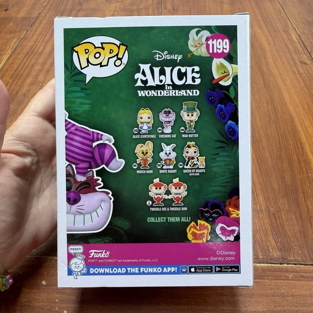 EXCLUSIVE Cheshire Cat Disney Funko Pop #1199 Alice in Wonderland Movies Cartoon